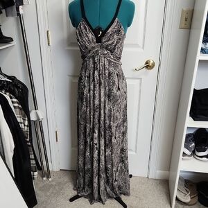 Express Black and Gray Patterned Maxi Dress